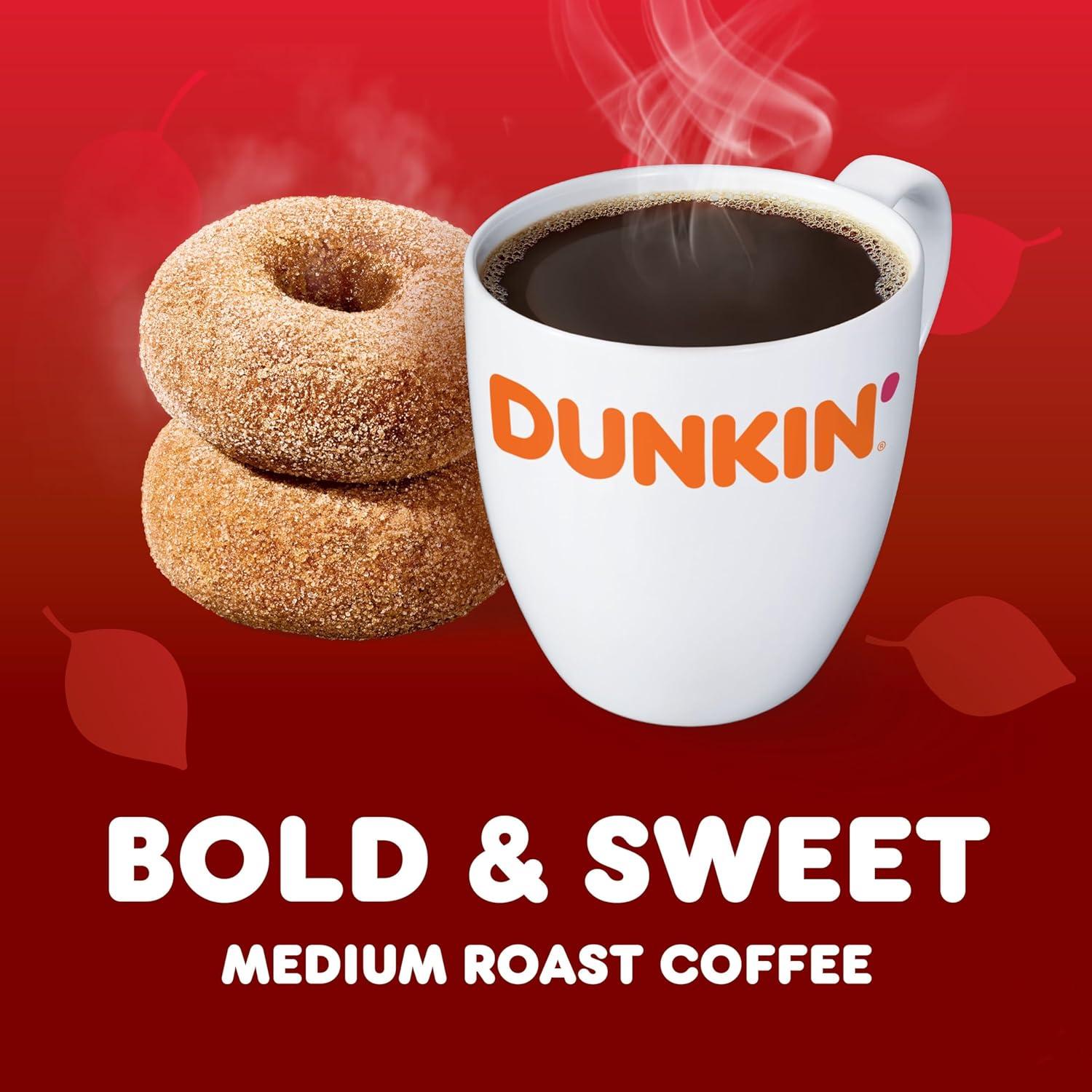 imageDunkin Apple Cider Donut Artificially Flavored Coffee Keurig KCup Pods 10 Count Box Pack of 6