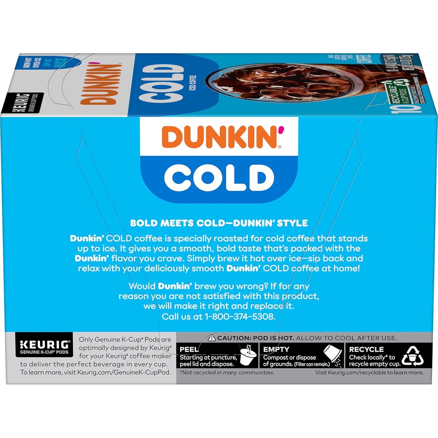 imageDunkin Cold Coffee 60 Keurig KCup PodsCold