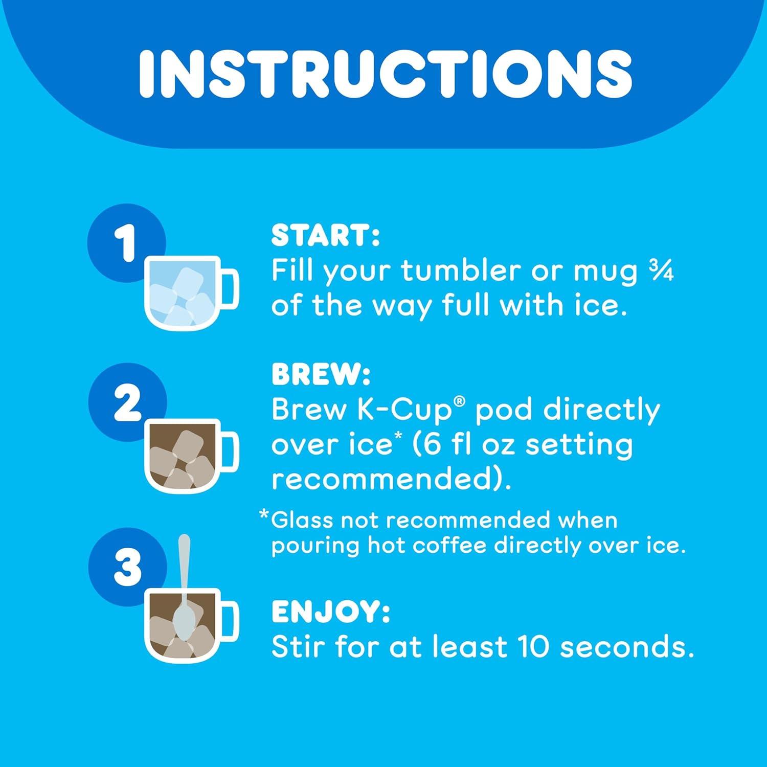 imageDunkin Cold French Vanilla Flavored Coffee 60 Keurig KCups