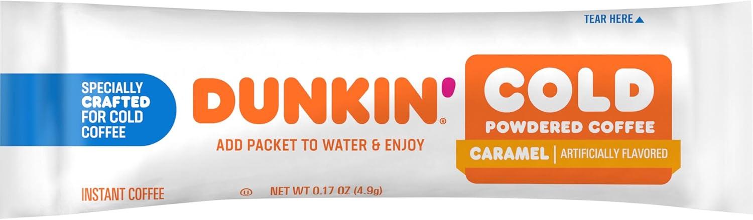 imageDunkin Cold Iced Coffee Powdered Instant Coffee Packs 6 Count Pack of 12Cold Caramel