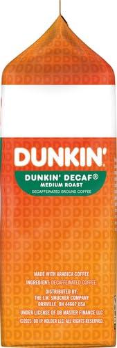 imageDunkin Decaf Ground Coffee Medium Roast 18 Ounce Bag18 Ounce Pack of 2