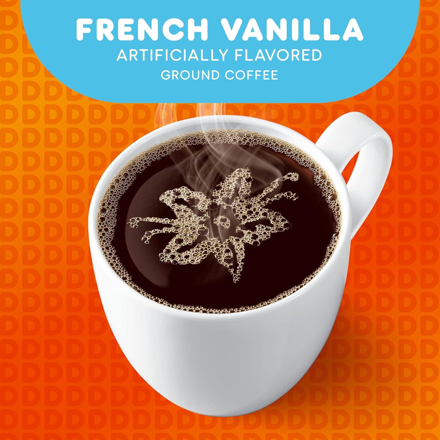 imageDunkin French Vanilla Flavored Coffee 60 Keurig KCup Pods
