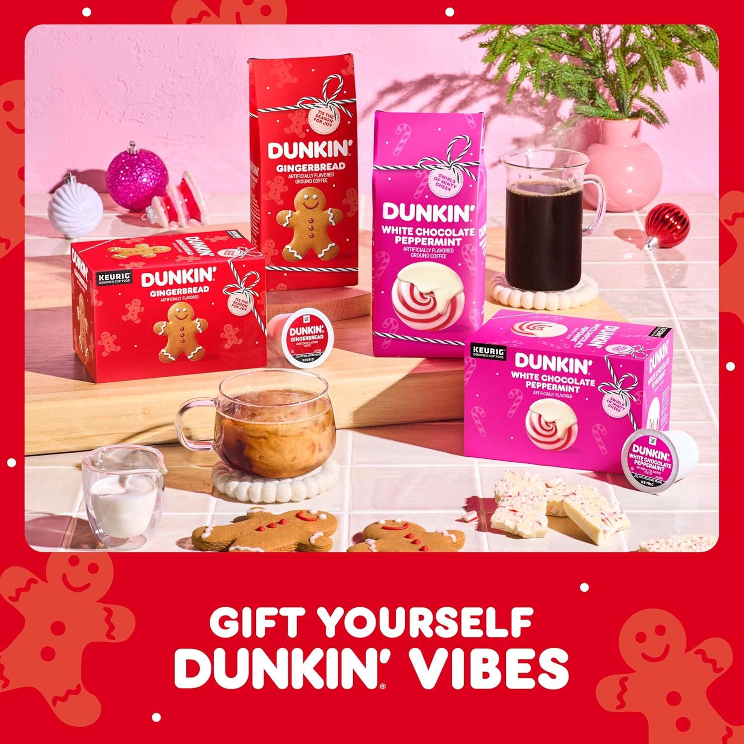 imageDunkin Gingerbread Artificially Flavored Coffee Ground Coffee 11 oz Bag 6 Count