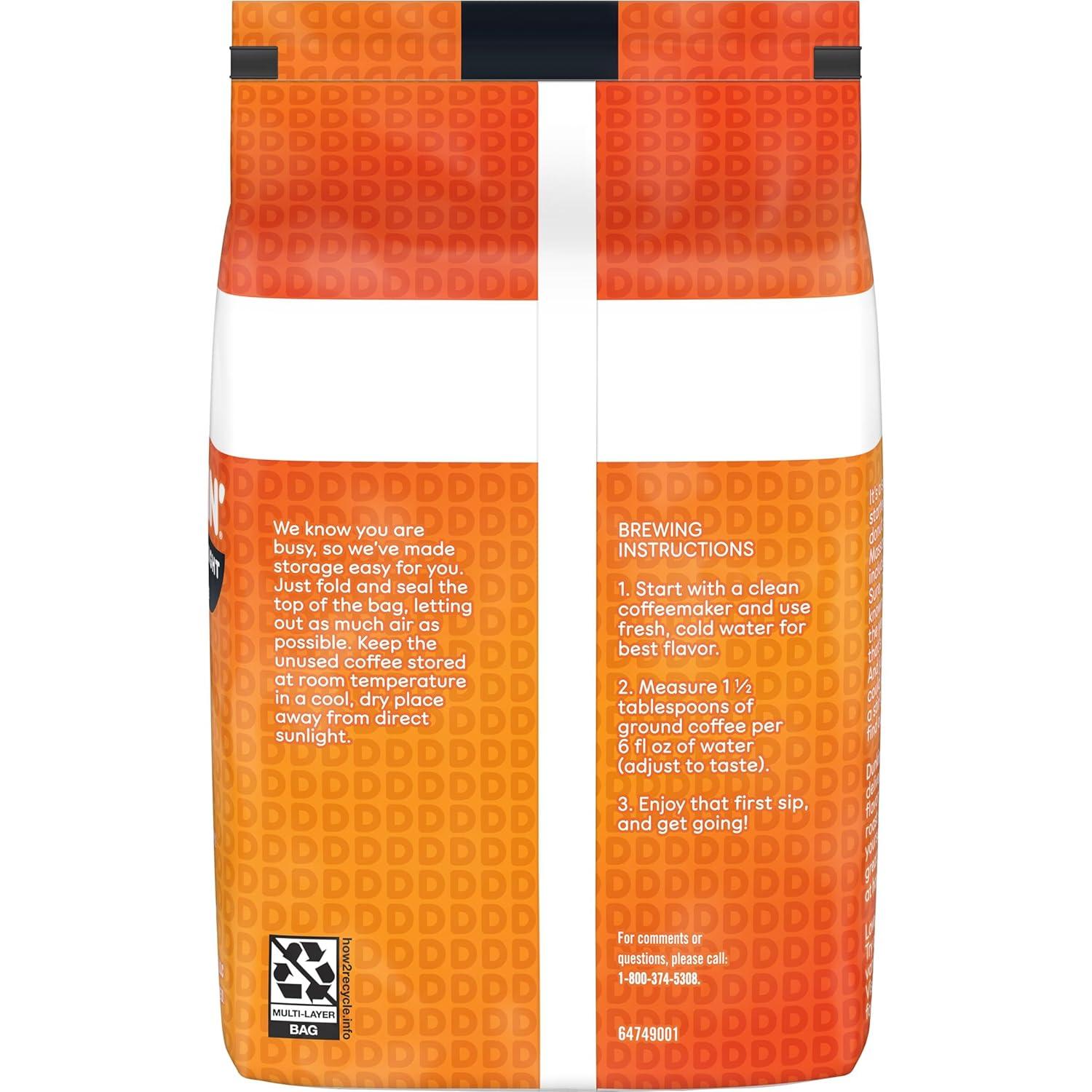 imageDunkin Ground Coffee Dark Roast 11 Ounce Pack of 1Midnight Dark Roast