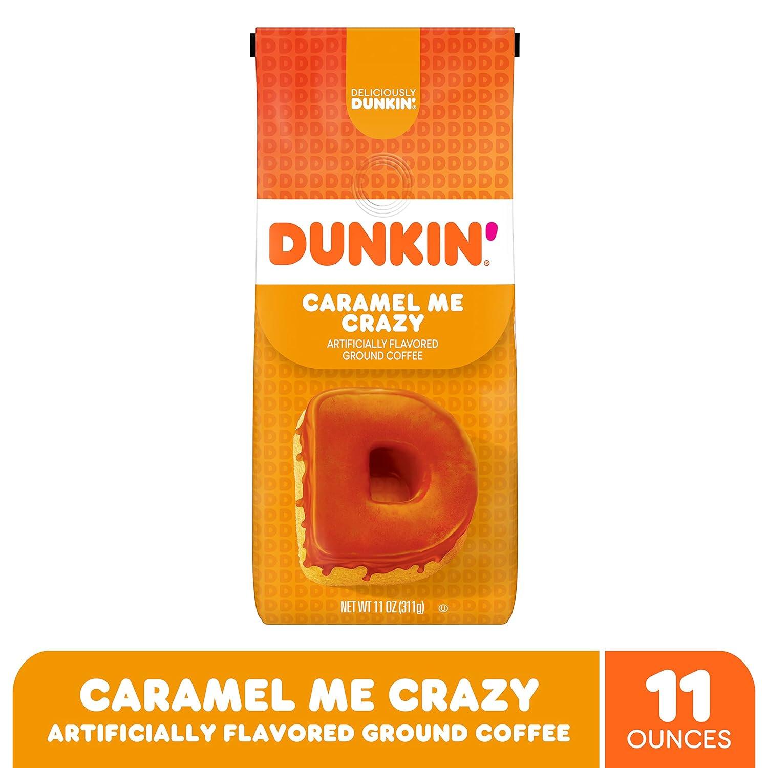 imageDunkin Ground Coffee Limited Edition Variety Pack Three 7 Oz BagsCaramel Me Crazy