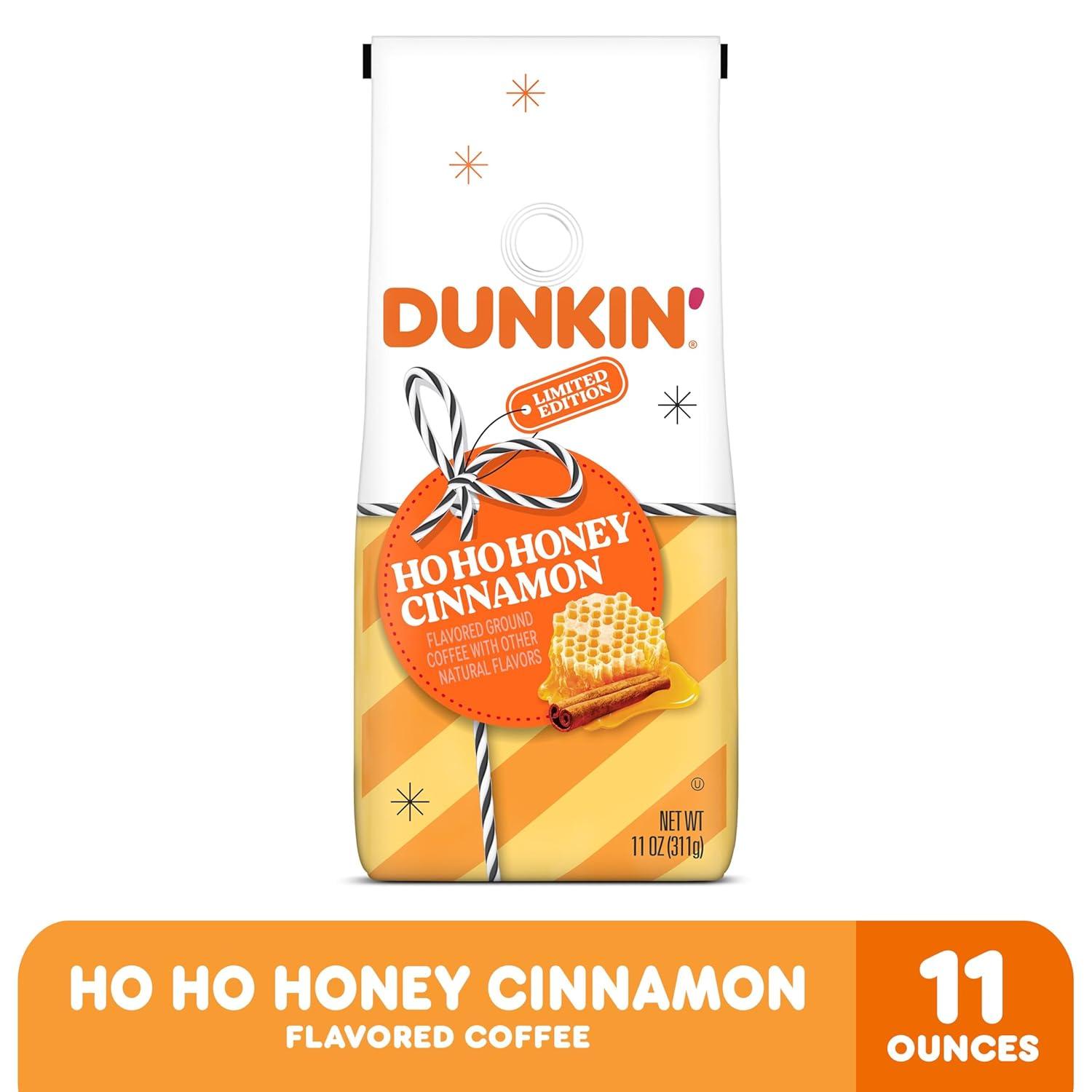 imageDunkin Ground Coffee Limited Edition Variety Pack Three 7 Oz BagsHo Ho Honey Cinnamon