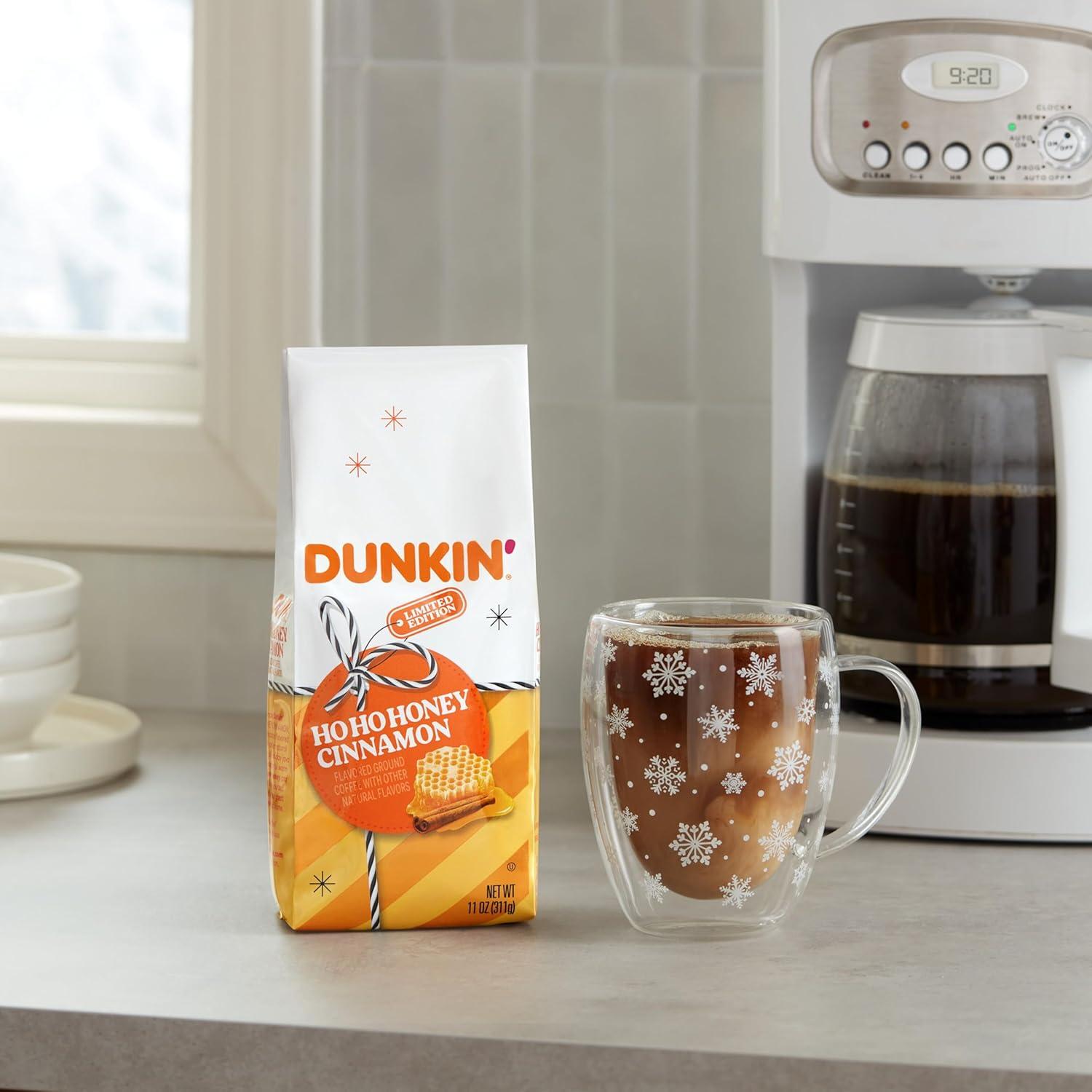 imageDunkin Ground Coffee Limited Edition Variety Pack Three 7 Oz BagsHo Ho Honey Cinnamon