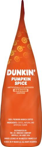 imageDunkin Medium Roast Pumpkin Spice Flavored Ground Coffee 11 Ounce