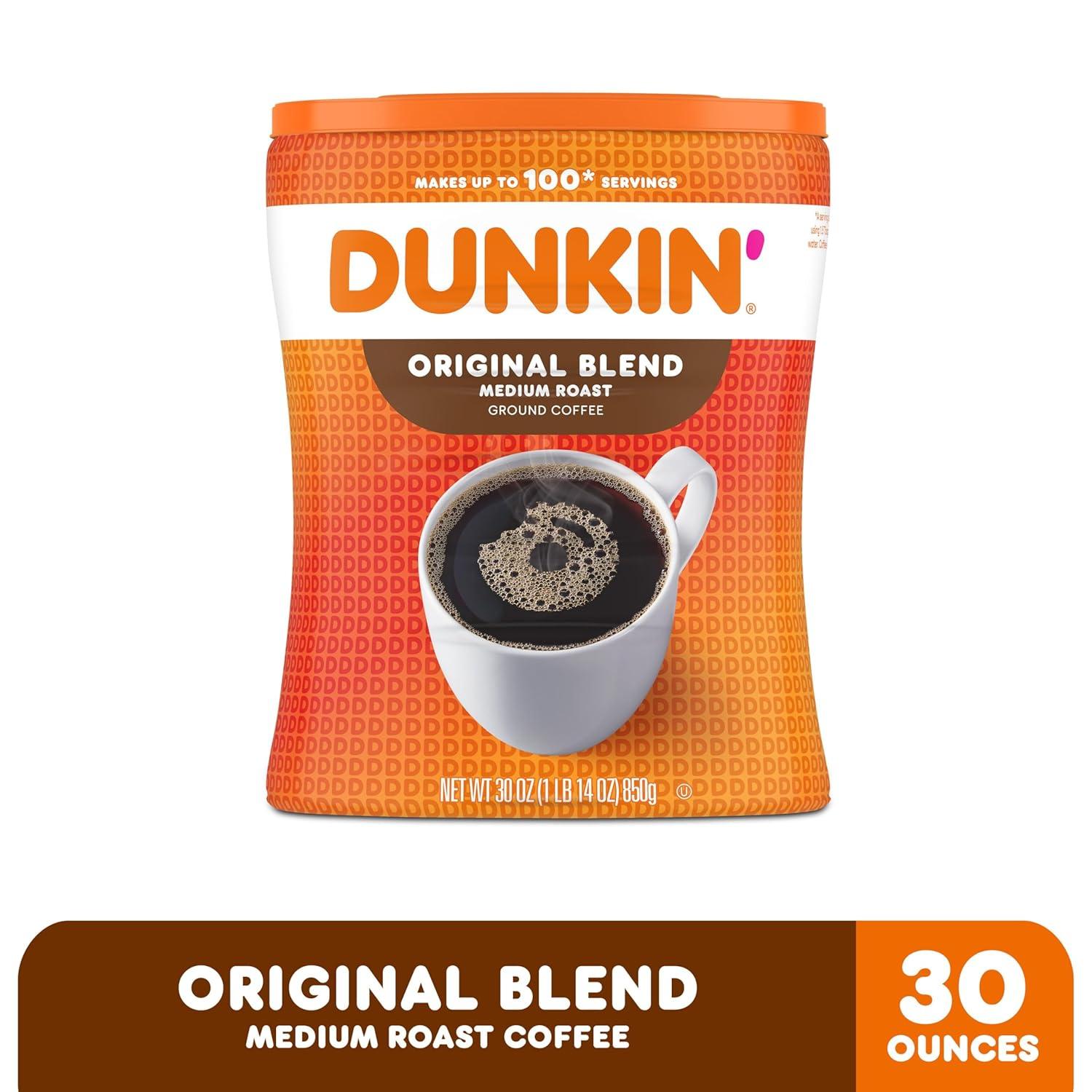 imageDunkin Original Blend Medium Roast Ground Coffee 30 OunceOriginal Blend