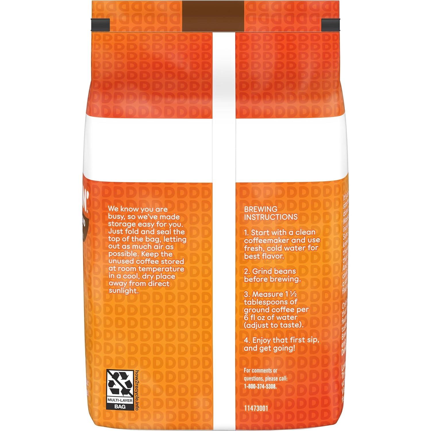 imageDunkin Original Blend Medium Roast Whole Bean Coffee 18 Ounce Pack of 6Original Blend