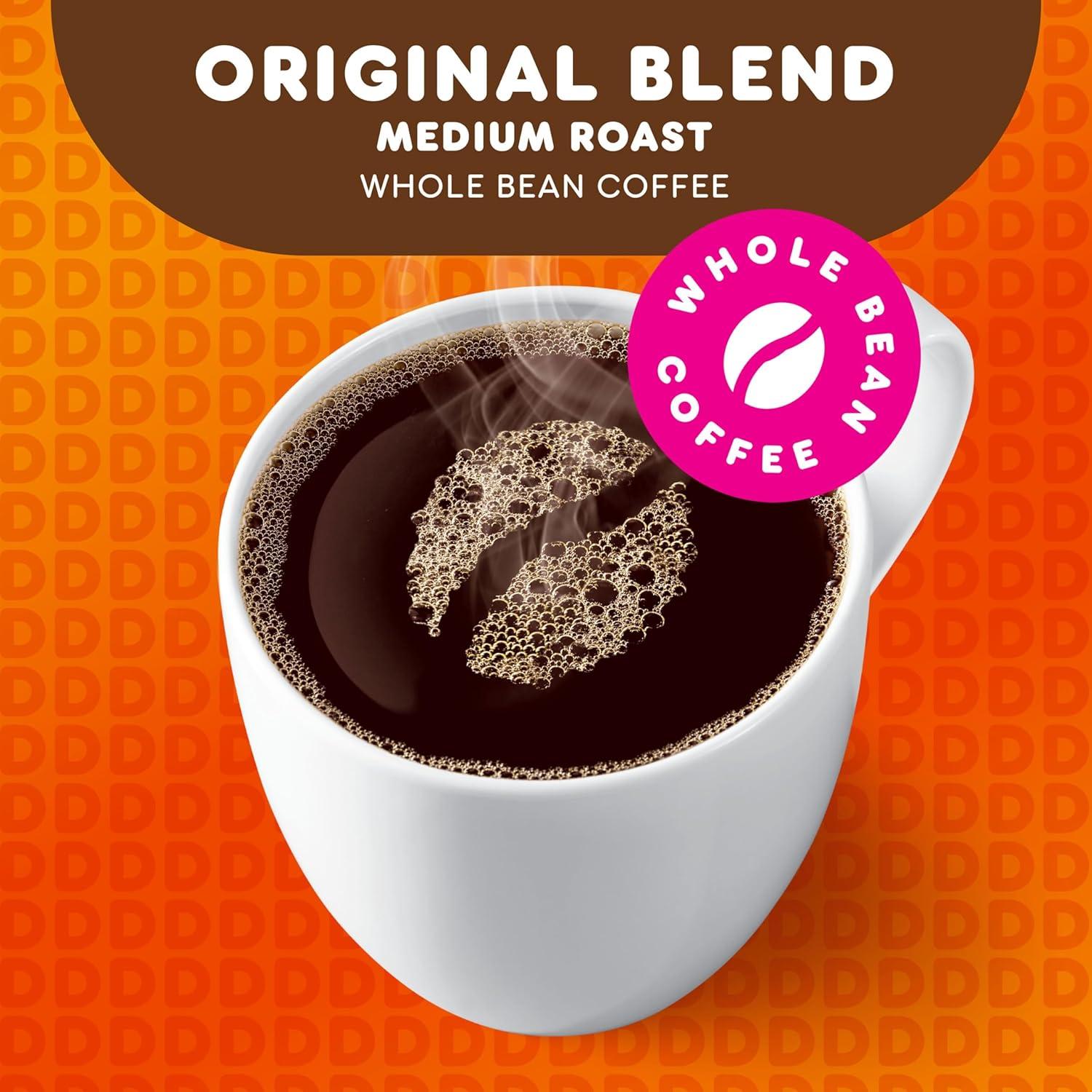 imageDunkin Original Blend Medium Roast Whole Bean Coffee 18 Ounce18 Ounce Pack of 1