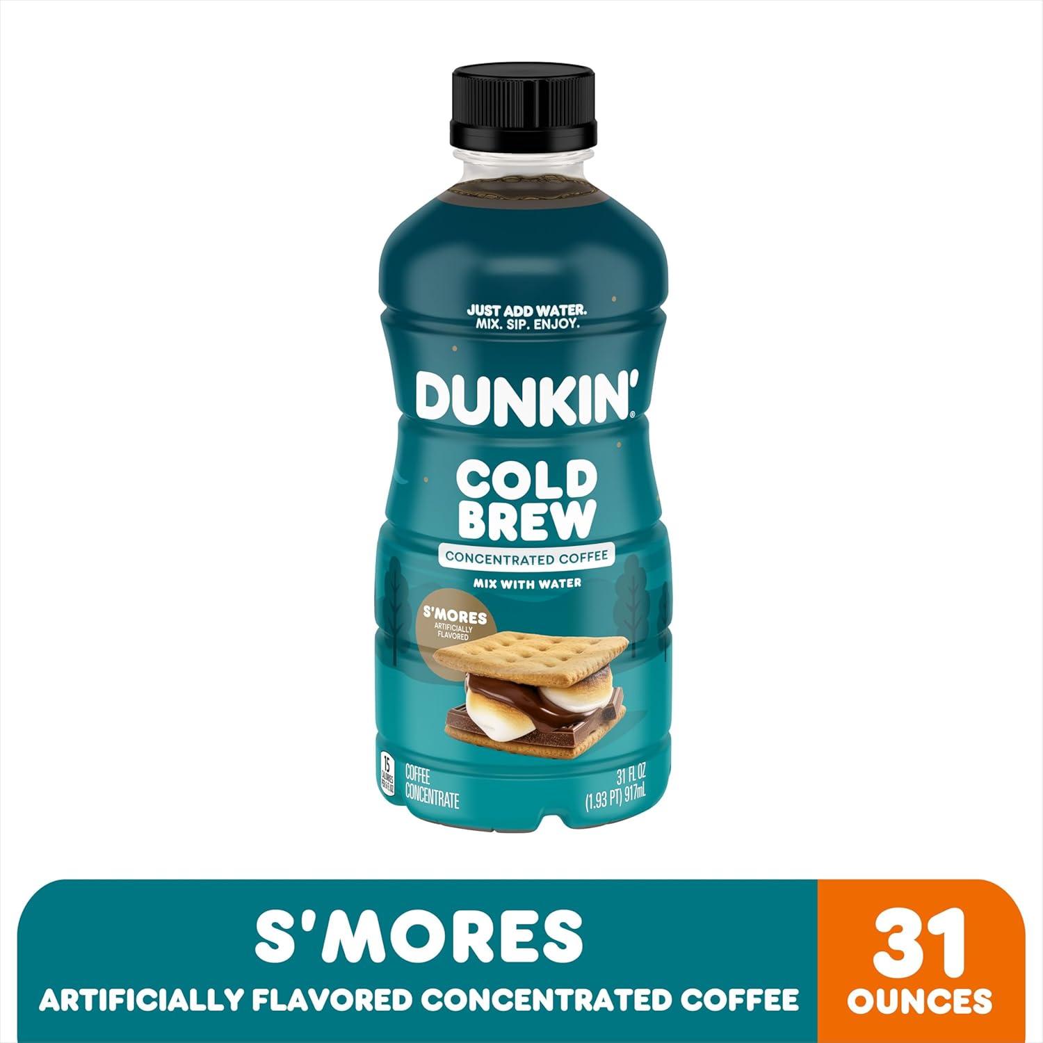 imageDunkin Smores Flavored Cold Brew Concentrate 31 Ounce