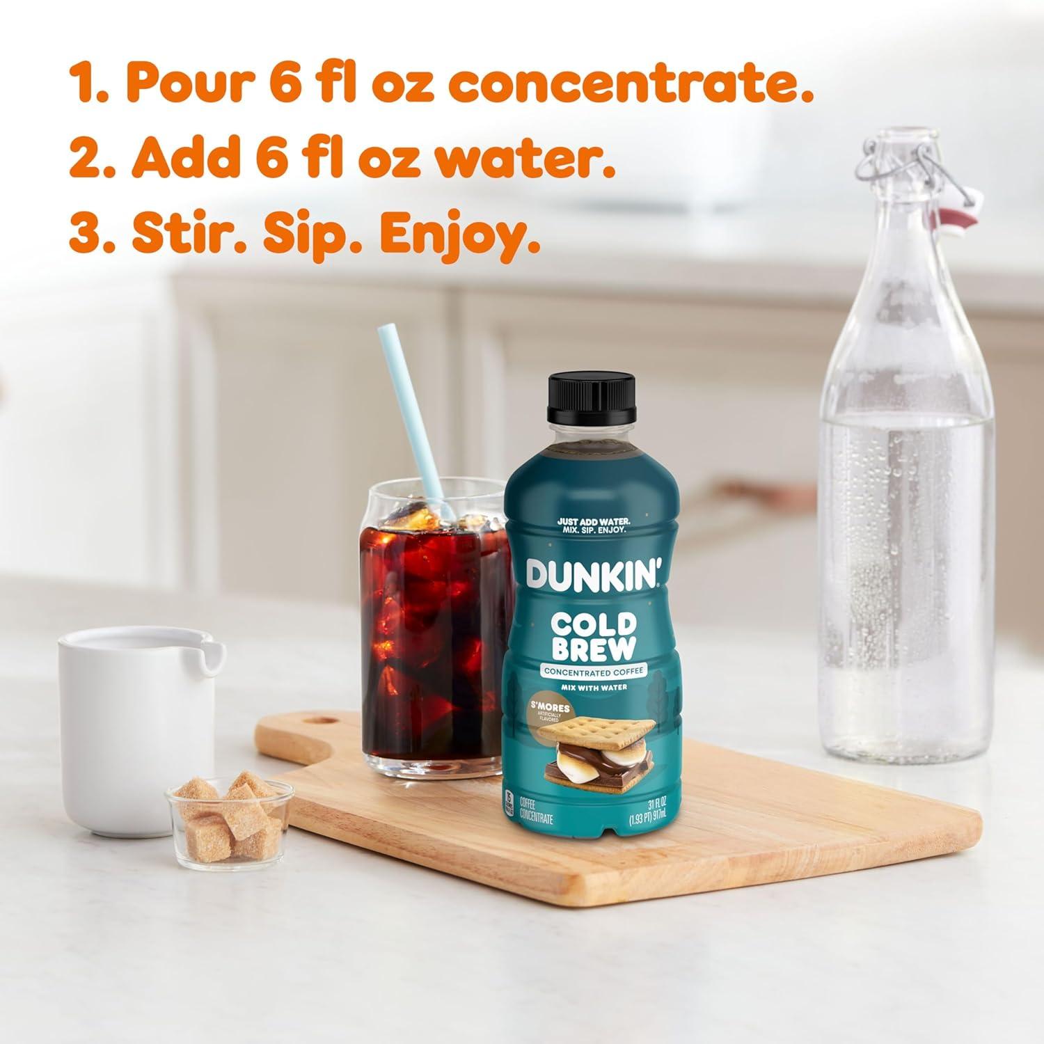 imageDunkin Smores Flavored Cold Brew Concentrate 31 Ounce