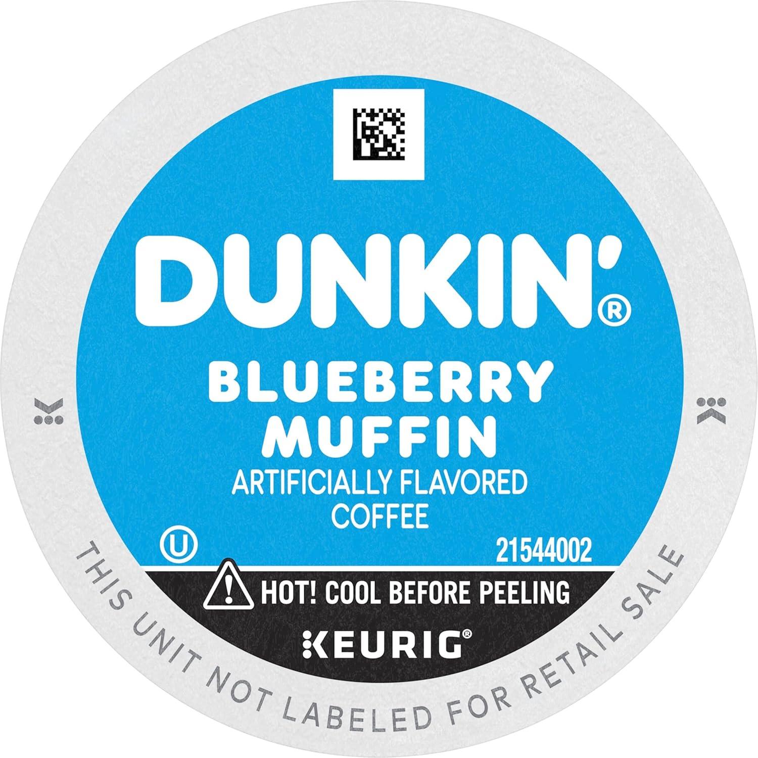 imageDunkin White Chocolate Peppermint Artificially Flavored Coffee KCup Pods 60 CtBlueberry Muffin