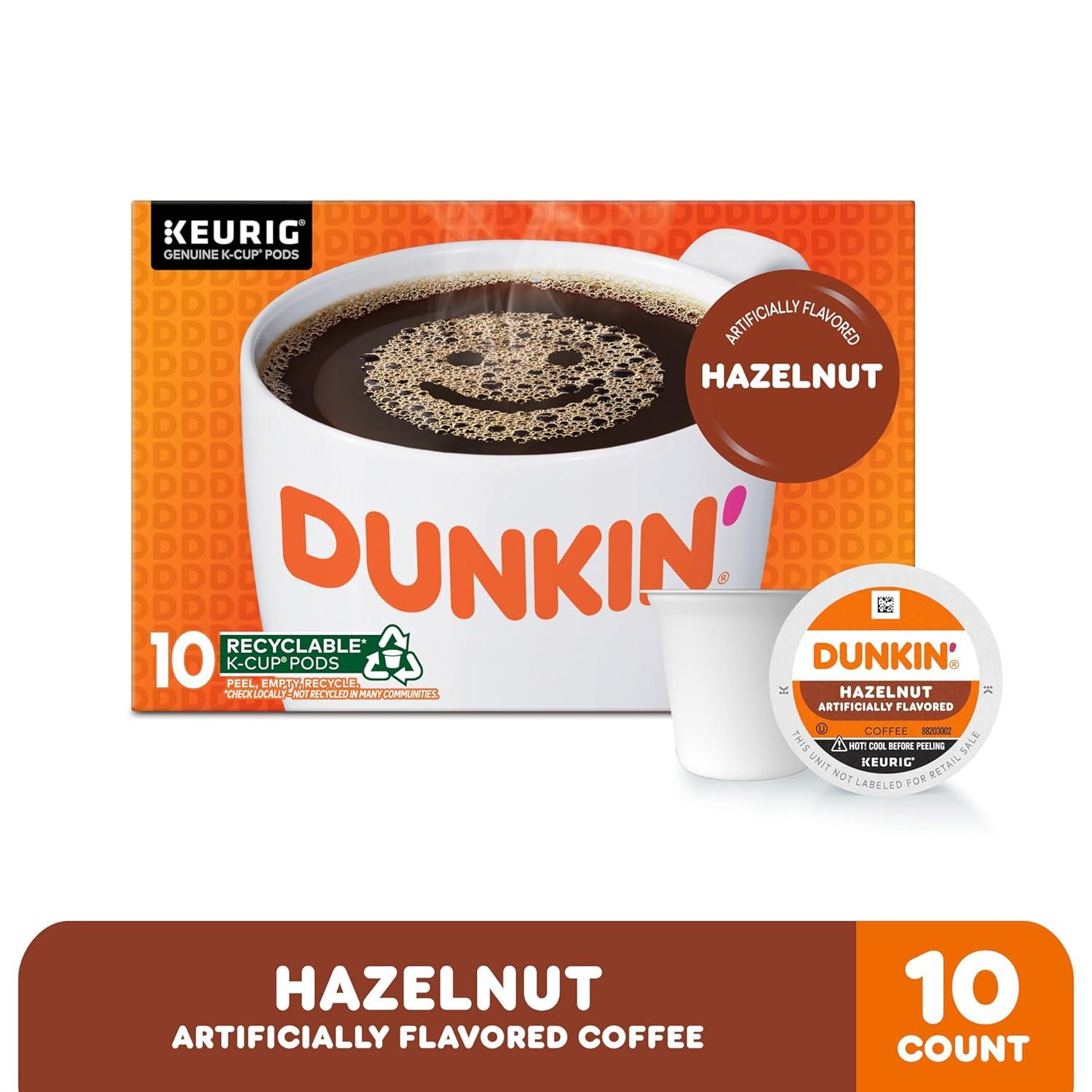 imageDunkin White Chocolate Peppermint Artificially Flavored Coffee KCup Pods 60 CtHazelnut