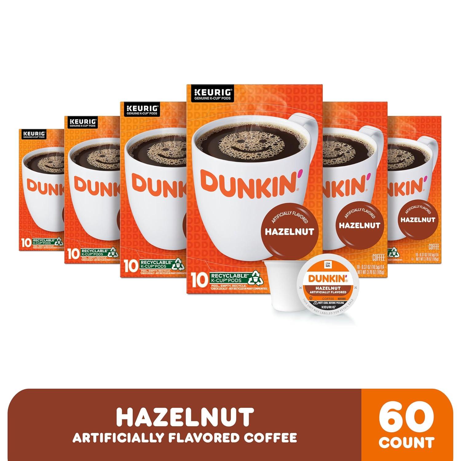 imageDunkin White Chocolate Peppermint Artificially Flavored Coffee KCup Pods 60 CtHazelnut