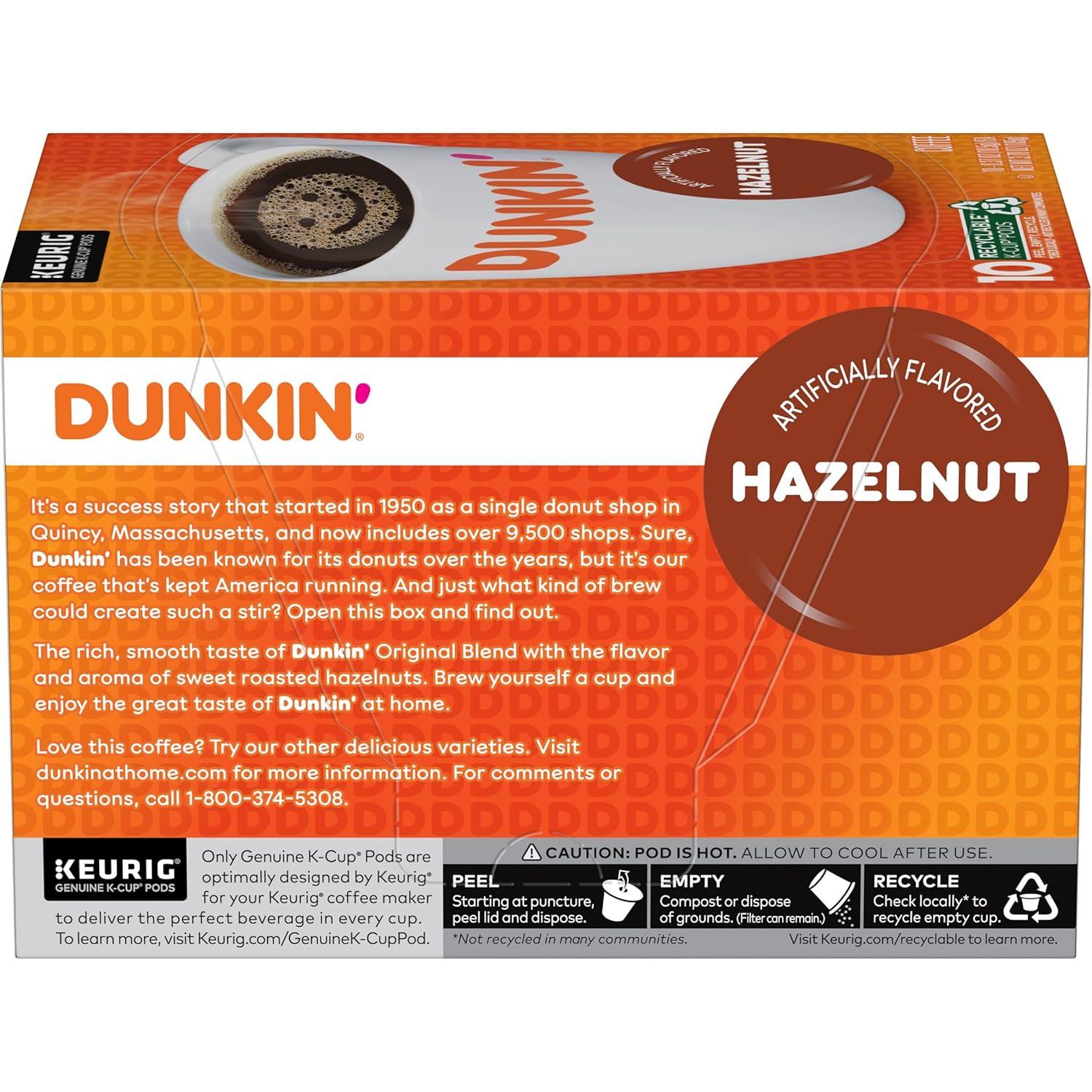 imageDunkin White Chocolate Peppermint Artificially Flavored Coffee KCup Pods 60 CtHazelnut