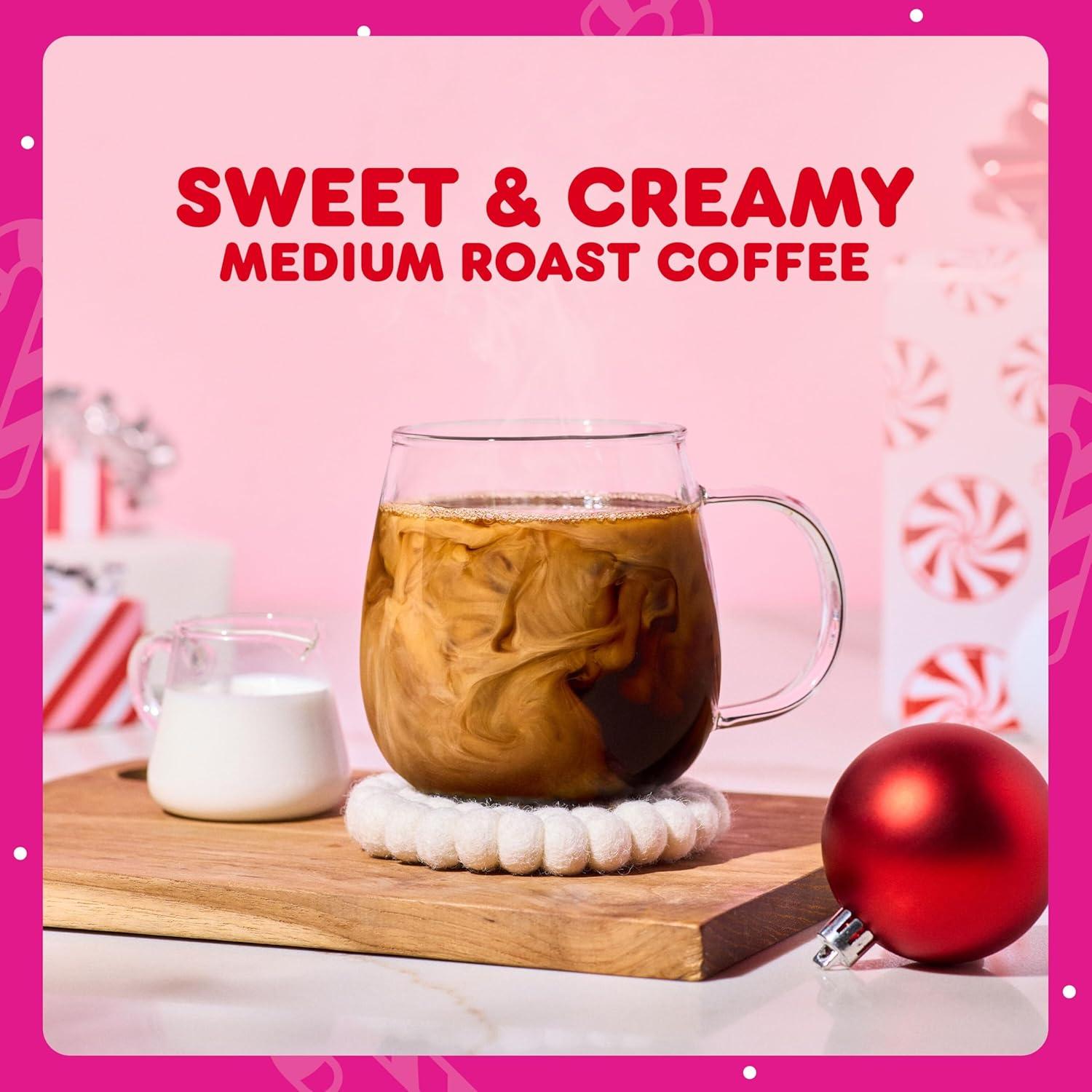 imageDunkin White Chocolate Peppermint Artificially Flavored Ground Coffee 11 oz Bag 6 Count11 Ounce Pack of 6