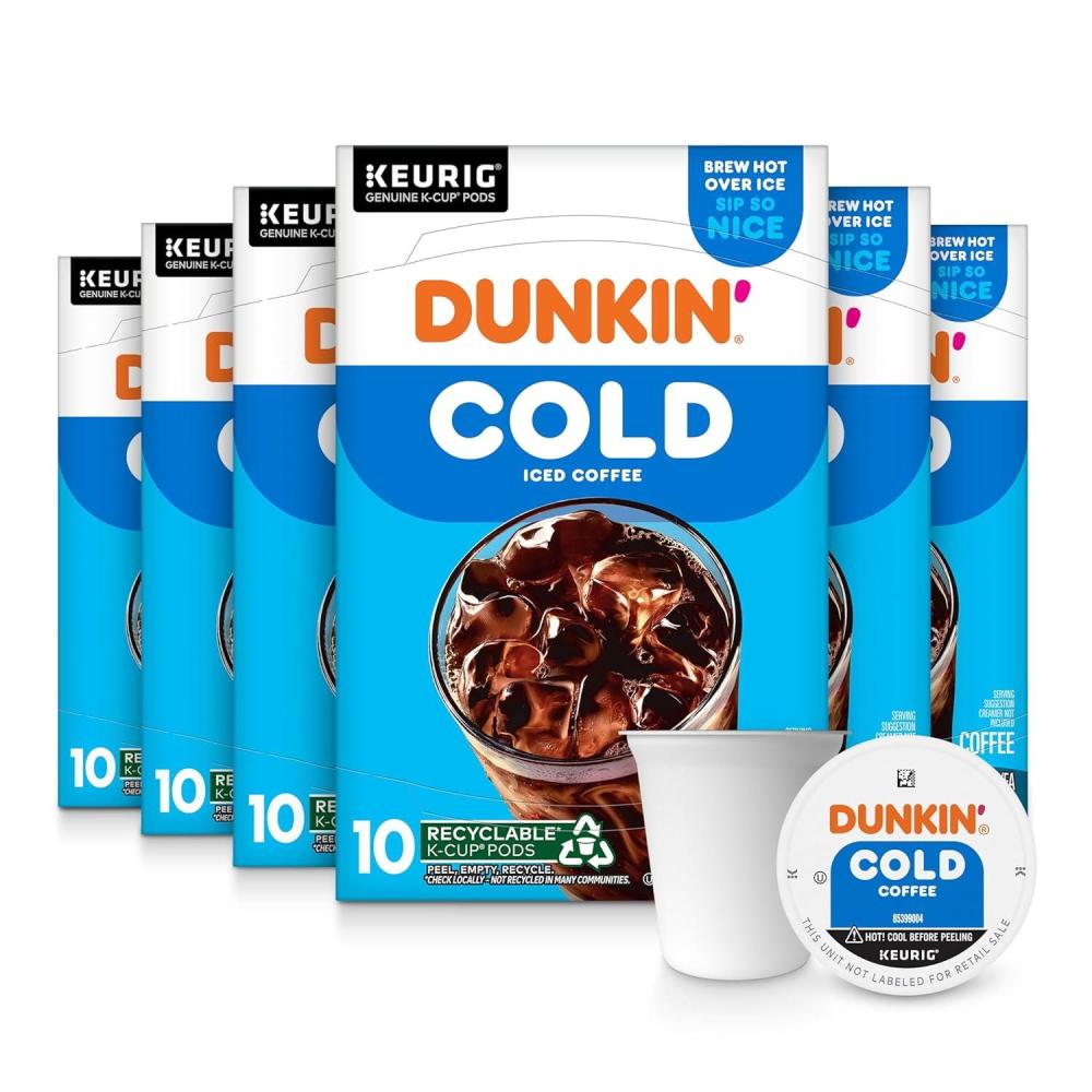 imageDunkin Cold Coffee 60 Keurig KCup PodsCold