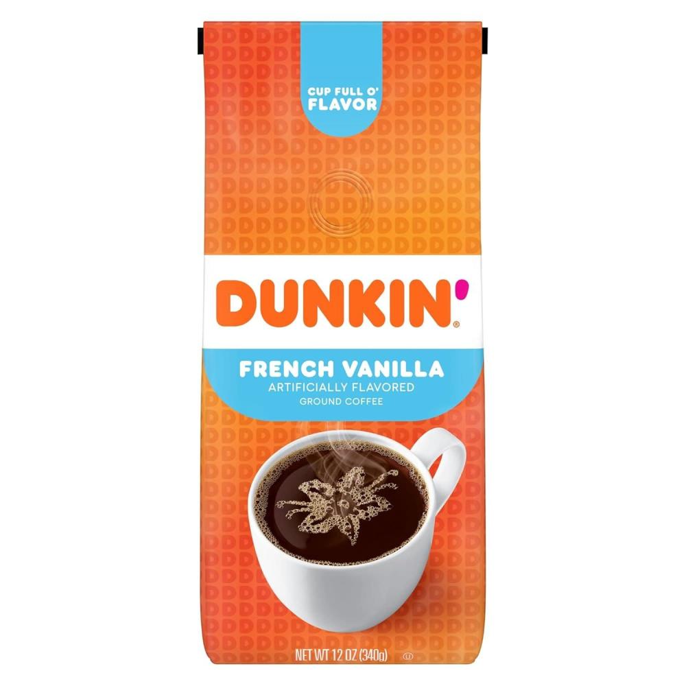 imageDunkin French Vanilla Artificially Flavored Ground Coffee 12 OunceFrench Vanilla
