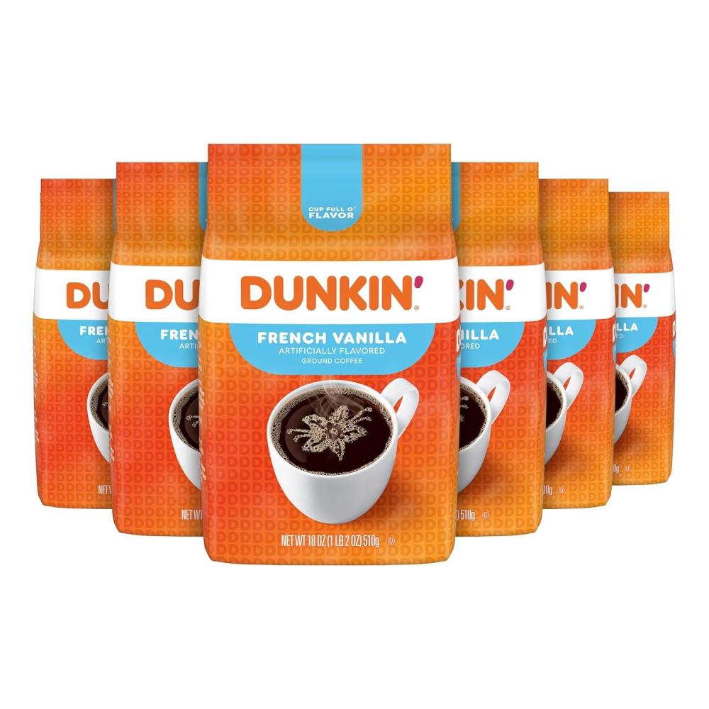 imageDunkin Ground Coffee Limited Edition Variety Pack Three 7 Oz BagsFrench Vanilla