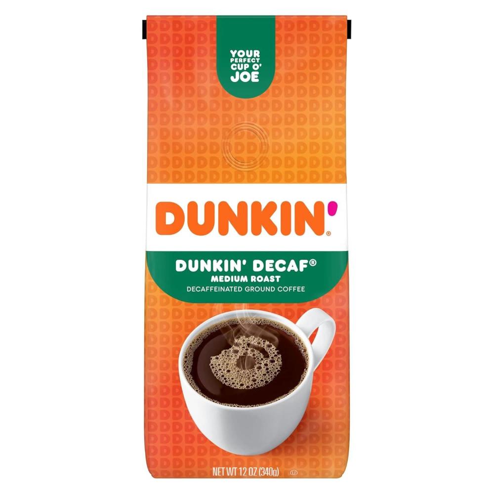imageDunkin Original Blend Medium Roast Decaf Ground Coffee 12 OuncesOriginal Blend Decaf