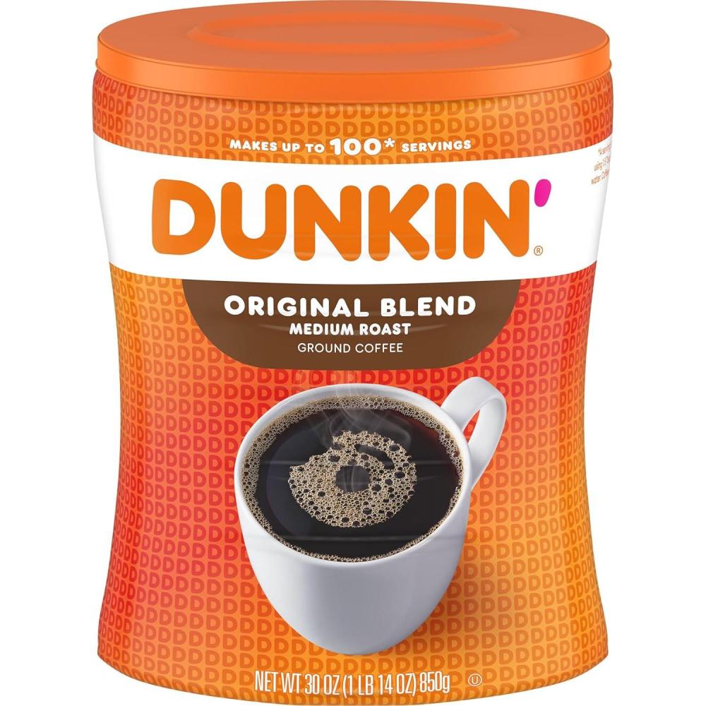 imageDunkin Original Blend Medium Roast Ground Coffee 30 OunceOriginal Blend