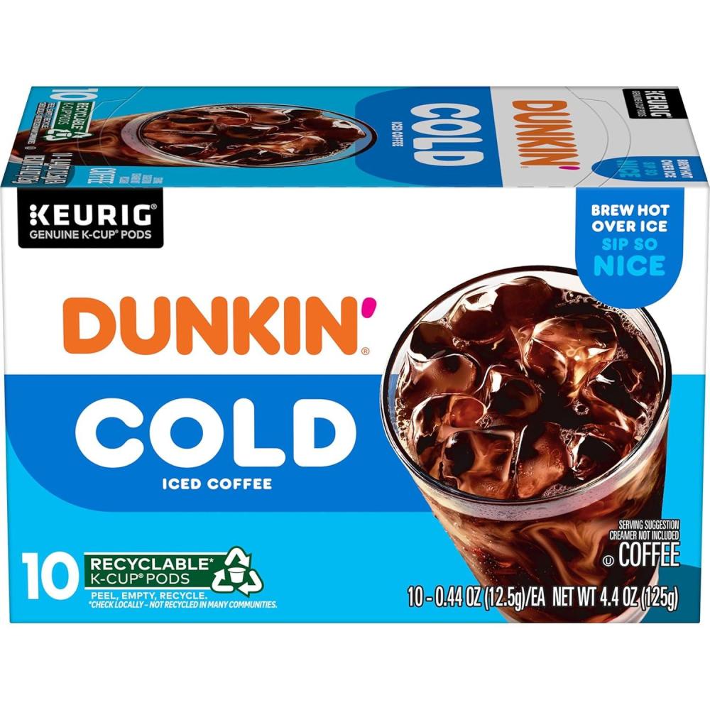 imageDunkin White Chocolate Peppermint Artificially Flavored Coffee KCup Pods 60 CtCold