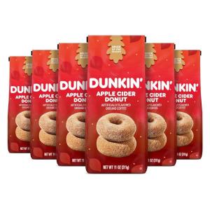 Dunkin’ Apple Cider Donut Artificially Flavored Ground Coffee, 11 Oz. Bags (Pack of 6)