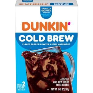 Dunkin’ Cold Brew Ground Coffee Packs, 8.46 Ounce Bag(8.46 Ounce (Pack of 1))