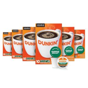 Dunkin’ Decaf Medium Roast Coffee, 60 Keurig K-Cup Pods