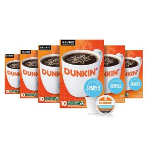 Dunkin’ French Vanilla Flavored Coffee, 60 Keurig K-Cup Pods