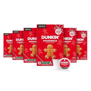 Dunkin’ Gingerbread Artificially Flavored Coffee, K-Cup Pods, 60 Ct.