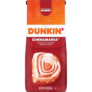 Dunkin’ Ground Coffee Limited Edition Variety Pack, Three 7 Oz. Bags(Cinnamania)