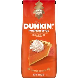 Dunkin’ Medium Roast Pumpkin Spice Flavored Ground Coffee, 11 Ounce