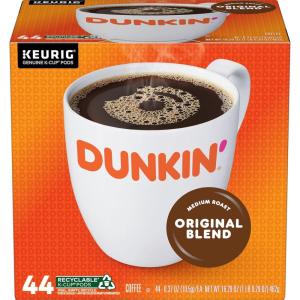 Dunkin’ Original Blend Medium Roast Coffee, 44 Keurig K-Cup Pods