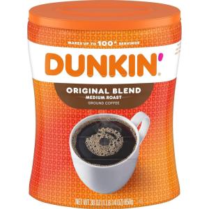 Dunkin’ Original Blend Medium Roast Ground Coffee, 30 Ounce(Original Blend)
