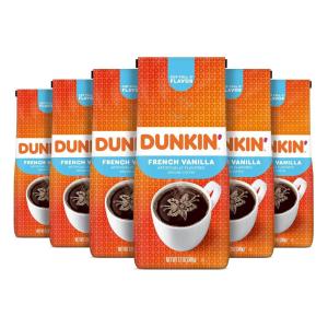 Dunkin’ White Chocolate Peppermint Artificially Flavored Ground Coffee, 11 oz. Bag, 6 Count(12 Ounce (Pack of 6))